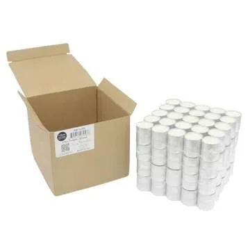 Stonebriar 200 Count White Unscented Smokeless Long Burning Tea Light Candles with 6-7 Hour Burn Time