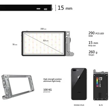 BOLING BL-P1 RGB LED Video Light - Compact & Versatile