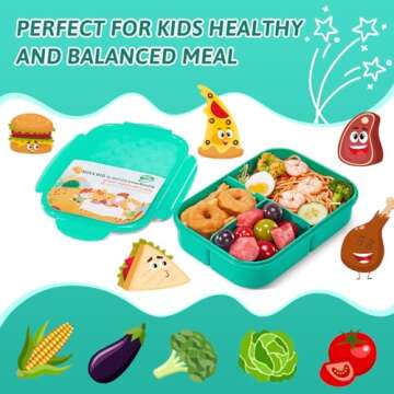 MISS BIG® Bento Box,Bento Box for Kids,Lunch Box Kids,Ideal Leakproof Kids Lunch Box,Lunch Containe...
