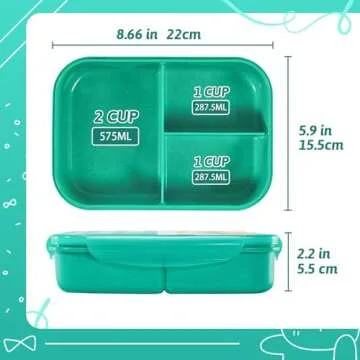 MISS BIG Bento Box - Leakproof Lunch Box for Kids & Adults