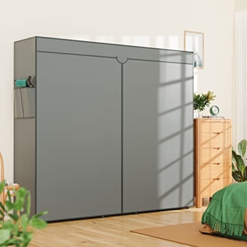 LEHOM G6C Heavy Duty Wire Garment Rack with Cover