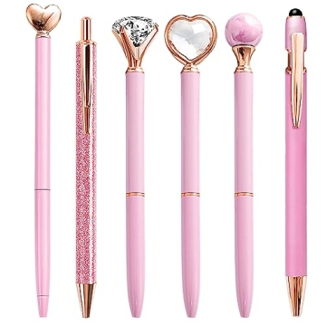 YOXMJDB Pink Pens Set - Cute Ballpoint Pens for Women