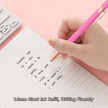 YOXMJDB Pink Pens Set - Cute Ballpoint Pens for Women