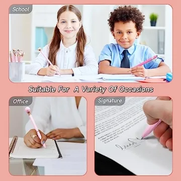 YOXMJDB Pink Pens Set - Cute Ballpoint Pens for Women