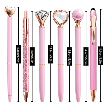 YOXMJDB Pink Pens Set - Cute Ballpoint Pens for Women