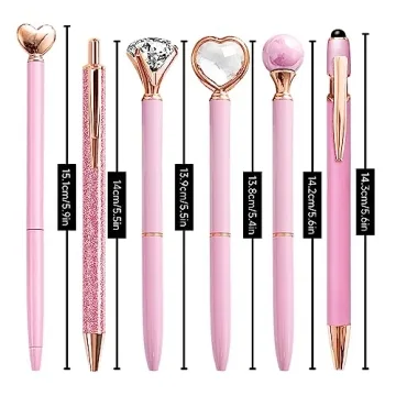 YOXMJDB Pink Pens Set - Cute Ballpoint Pens for Women