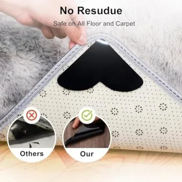 Kadrama Rug Corners Gripper - Non-Slip Corner Pads 16 Pack