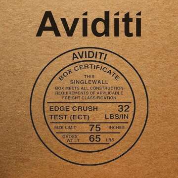 Aviditi 1083 Flat Corrugated Cardboard Box 10" L x 8" W x 3" H, Kraft, For Shipping, Packing and Moving (Pack of 25)