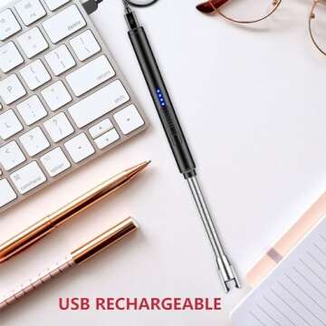 Candle Lighter 2 Pack USB Rechargeable and Windproof