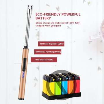 Candle Lighter 2 Pack USB Rechargeable and Windproof