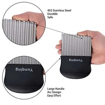 Yunqing 2 Pack Crinkle Potato Cutter for Unique Slicing