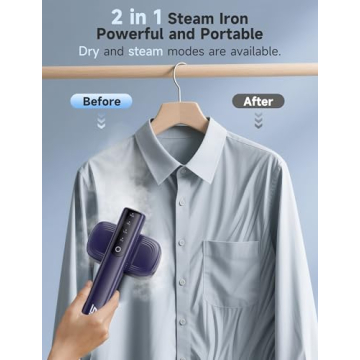 Powerful 2-in-1 Garment Steamer: Fast Heat, Travel-Friendly