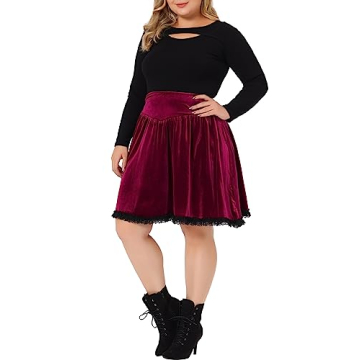 Luxurious Plus Size Velvet Skirt for Elegant Women