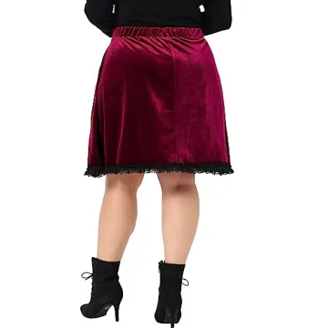 Luxurious Plus Size Velvet Skirt for Elegant Women