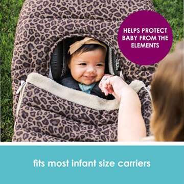 JJ Cole Winter Baby Car Seat Cover - Winter Car Seat Cover for Baby Seat or Stroller - Infant Car Se...