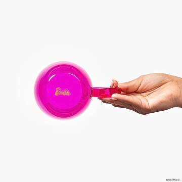 Dragon Glassware x Barbie Double Walled Glass Coffee Mugs - 16 oz, Set of 2 Glass Coffee Cups to Keep Beverages Hot or Cold Longer - Pink and Magenta Double Walled Crystal Mugs