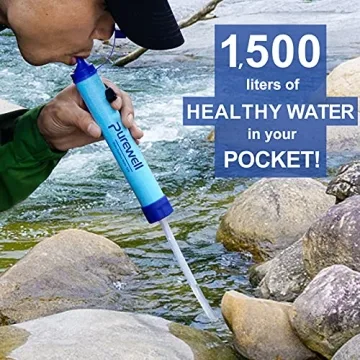 Purewell Outdoor Water Filter Straw for Camping Hiking