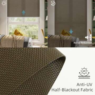 SmartWings Motorized Roller Shades 5% Openness Work with Homekit, Alexa SmartThings Google, Zigbee Motor Smart Blinds for Windows, Cordless Remote Window Shades, Rechargeable, Customized, Chocolate