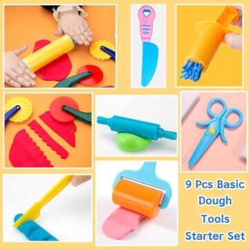 Dough Tool Kit 9 Pcs for Kids Creative Play