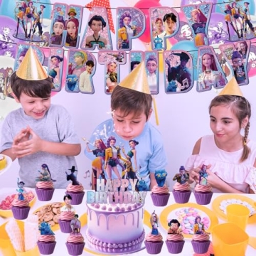 Happy Birthday Banner Decoration Supplies for Girls' Parties, School Events and Celebrations