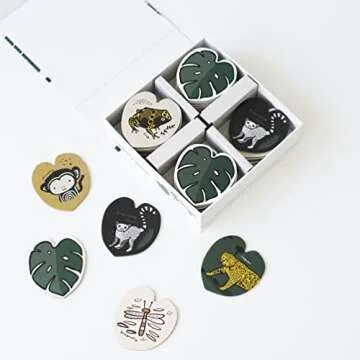 Wee Gallery Memory Game - Jungle Animals and Plants - Brain Building Matching Activity - Animal Recognition, Motor Skills, Creative Play, and Problem Solving for Children