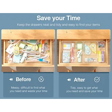 HK235 31-piece Desk Drawer Organizer Trays for All Uses