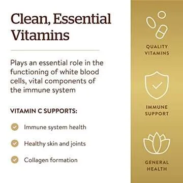 Solgar Vitamin C 1000 mg, 90 Tablets - Antioxidant & Immune Support, Overall Health, Healthy Skin & Joints - Bioflavonoids Supplement - Non-GMO, Vegan, Gluten Free, Kosher - 90 Servings