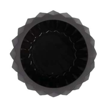 Bloomingville Modern Stoneware Fluted Planter, Matte Grey 8 Inch x 6 Inch