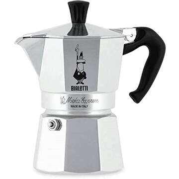 Bialetti Moka Express 3-Cup and 6-Cup Stovetop Espresso Makers Bundle | Silver