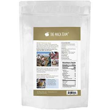 The Maca Team Premium Gelatinized Maca Powder, Potent, Premium Maca Powder, Fair Trade, GMO-Free, 1 Pound, 50 Servings