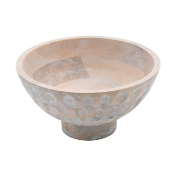 Creative Co-Op Mango Wood Decorative Serving Bowl