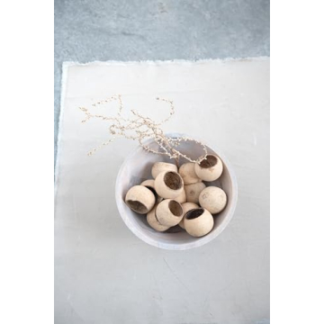 Creative Co-Op Mango Wood Decorative Serving Bowl