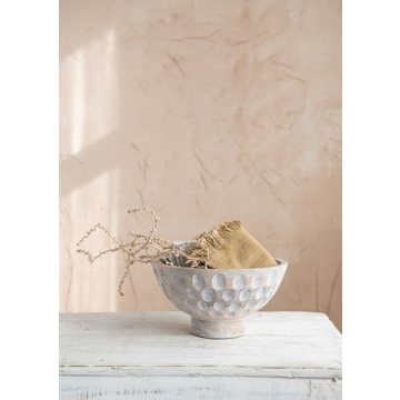 Creative Co-Op Mango Wood Decorative Serving Bowl