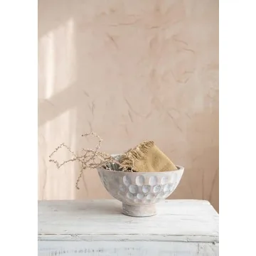 Creative Co-Op Mango Wood Decorative Serving Bowl