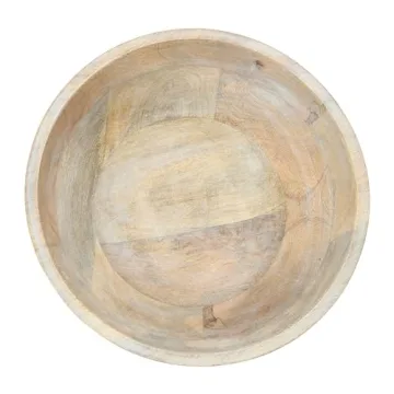 Creative Co-Op Mango Wood Decorative Serving Bowl