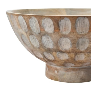 Creative Co-Op Mango Wood Decorative Serving Bowl