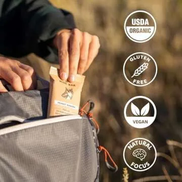 Wise Bar Adaptogen Mushroom Nutrition Bars with Reishi, Lions Mane & Ashwagandha, Organic Vegan & Gluten Free Snacks for Natural Focus, Energy & Immunity Support, Chocolate Cherry Flavor, 12 Count