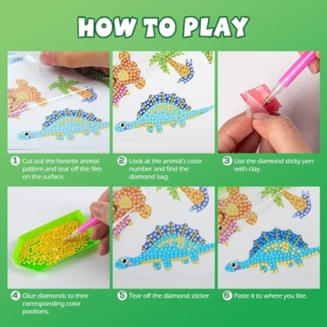 Labeol Diamond Art Kits for Kids Age 6 to 12 Crafts