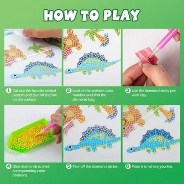 Labeol Diamond Art Kits for Kids Age 6 to 12 Crafts