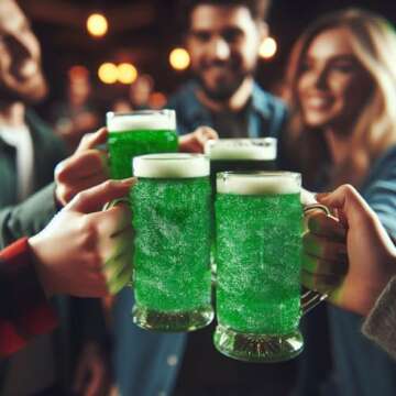 Prime Christmas Bundle - Green and Red Brew Glitter (4g, 2X Jars) Edible Glitter for Drinks, Beer and Cocktail Beverages!