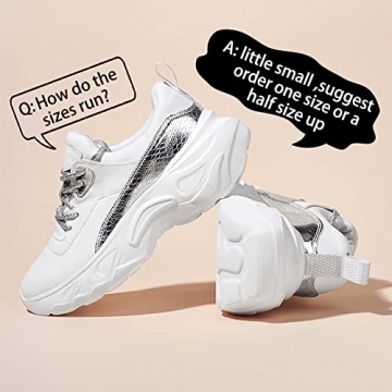 Stylish Holographic Chunky Sneakers for Women