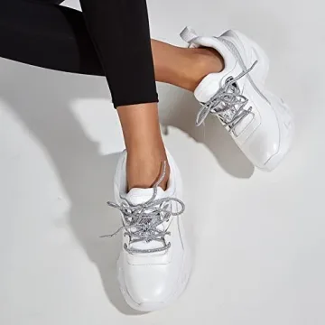 Stylish Holographic Chunky Sneakers for Women