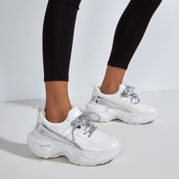 Stylish Holographic Chunky Sneakers for Women
