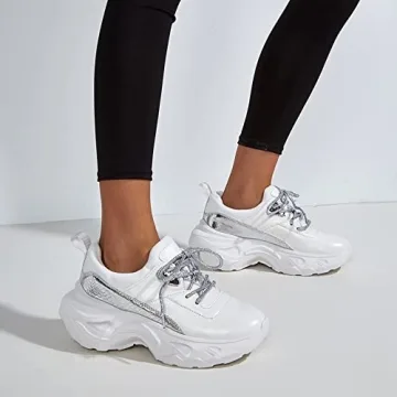 Stylish Holographic Chunky Sneakers for Women
