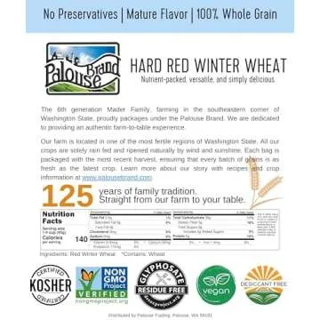 Certified Glyphosate-Free Hard Red Winter Wheat | 5 LBS