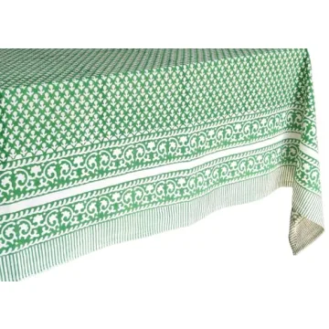 Shop ATOSII Queen Green Cotton Tablecloth 60x108 Inches