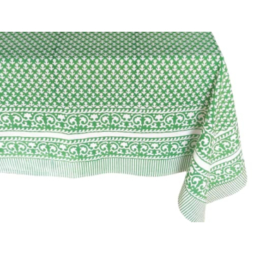 Shop ATOSII Queen Green Cotton Tablecloth 60x108 Inches