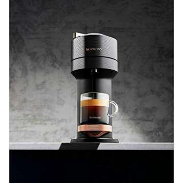 Nespresso Vertuo Next Coffee and Espresso Machine by De'Longhi, Black with Rose (Renewed)