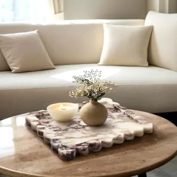Calacatta Viola Marble Tray - Unique Decorative Elegance