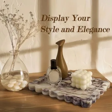 Calacatta Viola Marble Tray - Unique Decorative Elegance